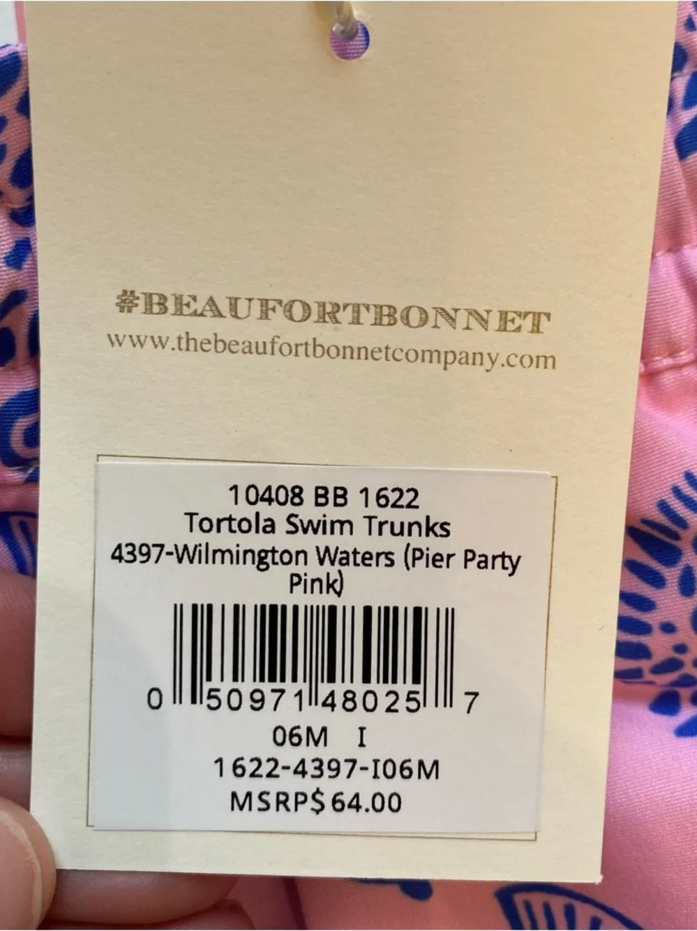 NWT The Beaufort Bonnet Company Coastal Tortola Print Swim Trunks Boys 0-6M